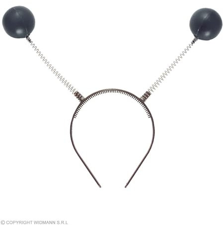W WIDMANN MILANO Party Fashion - Haarreif mit Antennen, Fühler, Accessoire, Außerirdischer, Mottoparty, Karneval