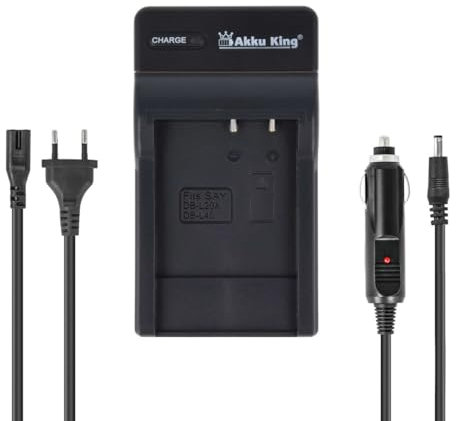 2in1 KFZ + Netz Ladegerät kompatibel mit Sanyo Akku DB-L20, DB-L20A, DB-L20AEX