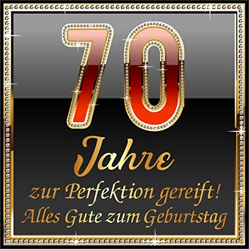 3 St. Aufkleber Original RAHMENLOS® Design: Selbstklebendes Flaschen-Etikett zum 70. Geburtstag: 70 Jahre zur Perfektion gereift!
