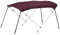 Oceansouth 4 Bow Bimini Top with Integrated Storage Boot (Kastanienbraun, Breite 2.1m - 2.3m) Bogen Bimini top Boot ueberdachung bootsabdeckung bootsverdeck Edelstahl zubehör Abdeckung