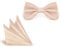 StickandShine Fliege + Einstecktuch Creme Größe verstellbar aus Polyester einfarbig uni 12 cm