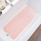TEESHLY Bathtub Mats for Shower Tub Extra Long Non-Slip Bath Mat, Shower Mat with Drain Holes and Suction Cups, Bath Tub Mat for Bathroom with Machine Washable (Translucen Coral Pink)