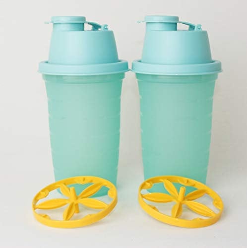 TUPPERWARE TW Shaker Shaky Backen Mix-Fix 2X 250ml Türkis Shake-It Messbecher - Mixbecher Shaky + Ausstechform rot mittel