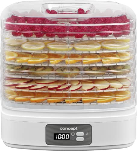 CONCEPT Hausgeräte SO2080 DIGITALER FRUCHTROCKNER 260 W, Weiss