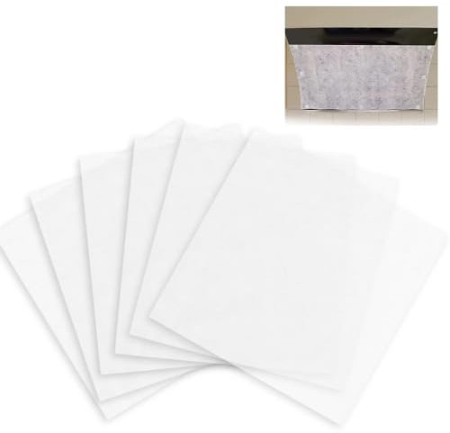 Voarge 24 pcs Filtros para Campanas de Cocina Filtro Extractor Cocina Filtro Campana Extractora, para electrodomésticos de cocina, con pegatinas para Filtrar Grasa y Polvo, Blanco, 43 x 45cm