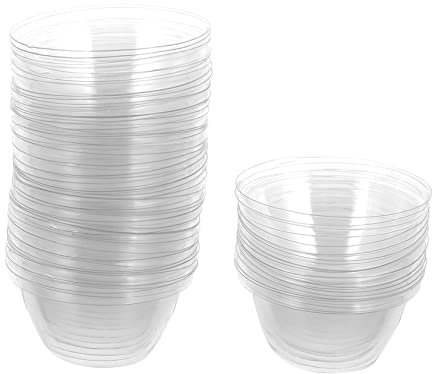 Happyyami 50 Stück Sämlingsabdeckung Klare Becher Mit Kuppeldeckel Gewächshaus Pflanzenkuppel Garten Gefrierabdeckung Gartenglockenkuppel Garten Kunststoff Cloche Glas Schneiden Plastik