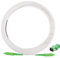 Vesperia 5m(16.4ft) Armored Network Fibre Optic Cable SC/APC to SC/APC OS2 Simplex Singlemode 9/125μm LSZH FTTH 3.0mm Patch Cord Fiber Cables with Adapter Coupler