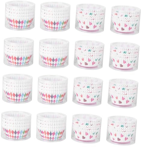 LIFKOME 400 Stück Kuchenverpackung Cupcake-Papiere Cupcake-Liner kuchenform Papierbecher Dessertbecher-Liner Einweg-Cupcake-Becher MeiNiang Kuchen Tasse Backbecher Papierfach Muffin