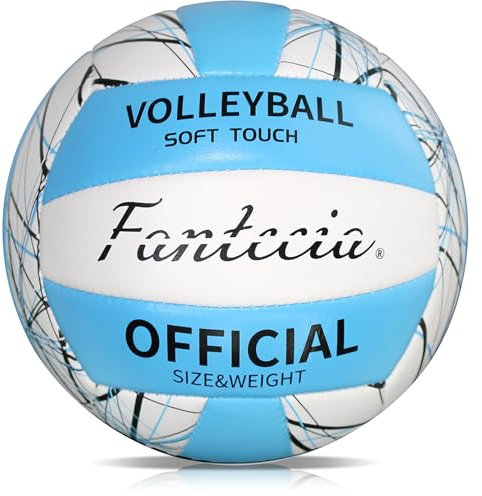Fantecia Volleyball Offizielle Größe 5 für Spiele im Freien, Weiche Beachvolleyballer für Jugendliche Erwachsene, Anfängertraining Volleyball