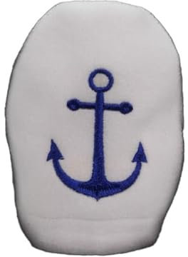 osters muschel-sammler-shop Exquisite Weisse Filz Eierwärmer mit blauem maritimen Motiven - Perfekt für jeden Küchenliebhaber und Dekoenthusiasten - Motiv Anker oder Moin (Anker)