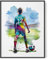 Personalised Football Gift for boys or girls. Choose any team kit. Add sons/grandsons name or birthday age to football shirt poster. (Custom artwork)