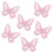 Haarklammer Schmetterling Haarspange 6 Stück, Mini Haarspangen Clip für Damen Mädchen Party Dekoration (Rosa)