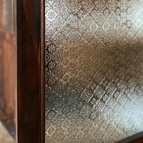 Pasdrucn Fensterfolie Blickdicht Selbsthaftende, Sichtschutzfolie Fenster Retro, Begonienblütenmilchglasfolie, fensterfolie Blickdicht von aussen (30x300)