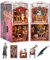 Morefün Book Nook Kit,DIY Miniatur Haus Mit Staubschutzhülle und LED LichtHolz Puppenhäuser, 3D Puzzle Bücherecke Diorama Bücherregaleinsatz (Museumsgeheimnis)