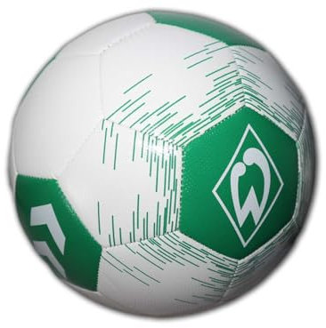 hummel Werder Bremen Fußball Signature 24 25 weiß grün SVW Ball Trainingsball, Größe:5