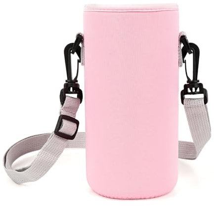 Linkidea Water Bottle Carrier with Strap Compatible with Simple Modern Summit Collection 32oz, Hydro Flask Wide Mouth, Waterbottle Sling Bag Holder with Shoulder Strap (Pink)