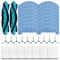 Kit de rechange pour aspirateur robot Lubluelu L15 et BPMIO B15 Plus 2 brosses à rouleaux, 14 filtres, 16 chiffons et 10 brosses latérales