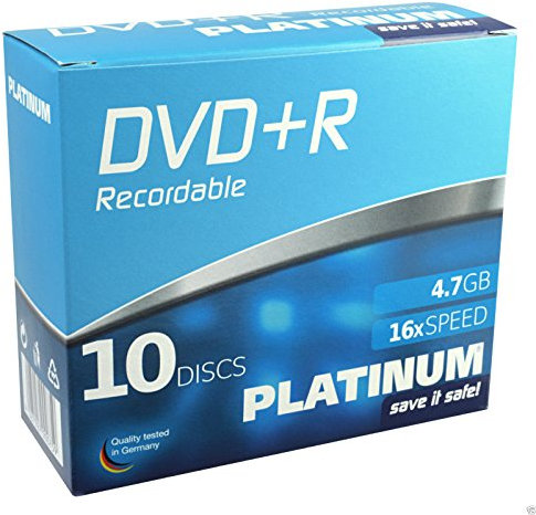 PLATINUM DVD+R 4,7GB 16x 10er Slimcase 102566