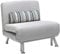 HOMCOM Schlafsessel, Klappsessel mit Bettfunktion, Schlafsofa mit Verstellbarer Rückenlehne, Gästebett, Polstersofa mit Leinenoptik, für Wohnzimmer, Grau, 75 x 70 x 75 cm