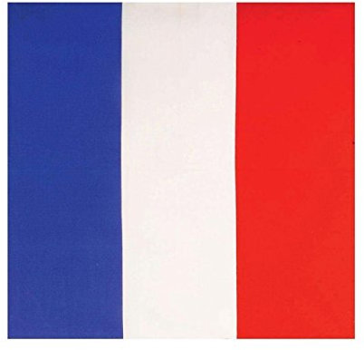 PURECITY© Bandana Original Paisley Coton Foulard Qualité Supérieure Unité - Lot de 6 - Lot de 12-52cm x 52 cm - Tendance Accessoire de Mode Nouvelle Collection (34# Drapeau Français)