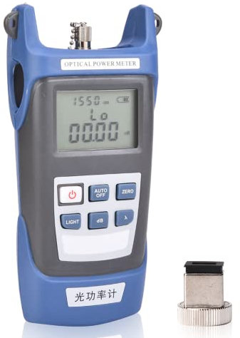 Optical Power Meter,Handheld Fiber Optical Power Meter Visual Troubleshooting Fiber Optic Cable Tester, 800-1700nm, -70 ~ + 6dB, Fiber Power Meter with SC/FC/ST Connector