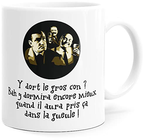 Luigi Collection Mug Humour Audiard. Tontons flingueurs y Dort Tasse Message drôle Cinéma Citation Culte. Idée Cadeau Original Film pour Ami Couple Collègue Frère Père Mère pour Anniversaire Noël.