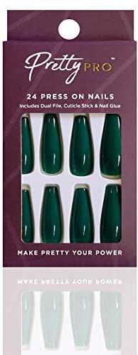 Pretty Pro Press On False Nails Green Light 24pcs
