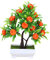 Künstlicher Obstbaum, Miniascape Simulation Bonsai Hochzeit Party Zuhause Büro Schreibtisch Dekor gefälschte Obstpflanze Bäume Orange