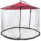 Moskitonetz für Sonnenschirme, Outdoor Umbrella Moskitonetz mit Reißverschlusstür für 250-300 cm Sonnenschirme Pavillon, Mückennetz Für Gartenschirm Ampelschirm (Schwarz)