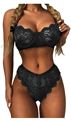 Dessous Weihnachten Damen Damen-Sexy-Babyp-Unter Dessous Weihnachten Engel (Black, XL)