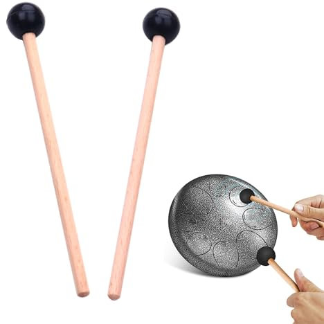 Percussion Sticks,Gummi Xylophon Mallet Percussion,Gummi Schlägel Sticks mit Holz Griff,Holz Griff Schlägel Percussion Sticks,Mallet Percussion mit Holz Griff Schlägel,1 Paar