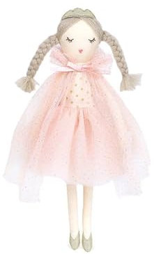 MON AMI Princess Madeline Plushie Doll 15/38 cm | Soft Stuffed Princess Toy in Pink Tulle Gown with Golden Stars & Crown | Elegant Plushie Gift for Playtime, Snuggles & All Ages