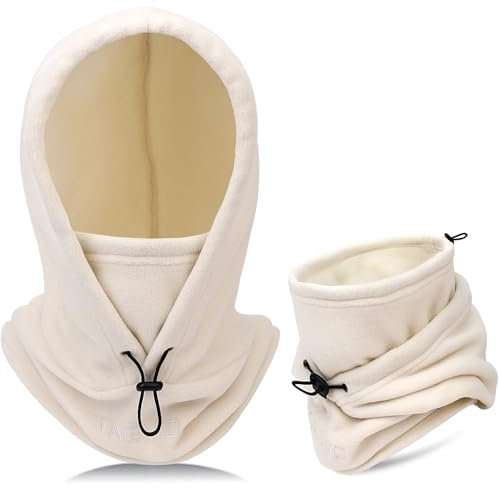 TAGVO Sturmhaube Winddichte Skimaske Thermo-Fleece-Kapuze Winter Mehrzweck Verwendung Unisex-Gesichtsmaske Warm&Atmungsaktive Gesichtsbedeckung Schwerer Nackenwärmer Für Wintersport im Freien