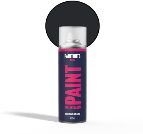 PaintNuts Water Based Multi-Surface Paint - RAL-9011 - GRAPHITE BLACK Satin 400ml Spray Can
