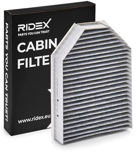 RIDEX 424I0856 Innenraumfilter Pollenfilter Aktivkohlefilter Höhe: 45 Breite: 182 Länge: 250 Kompatibel mit JAGUAR F-Type Coupe X152 XK Coupe X150 F-Type Cabrio X152 XK Cabrio X150