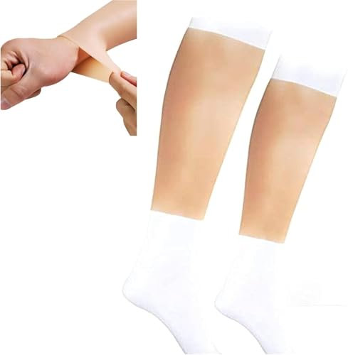 Faux mollets en silicone, coussinets de mollet en silicone, rehausseur de jambes et de bras, 1 paire de coussinets de mollet réalistes en silicone, for jambes tordues ou fines, manchons de protection