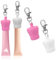 BRDXOOL 2-teilige Lipgloss-Schlüsselanhänger-Kappe – passend für 1,4–1,8 cm große Lipgloss-Kappen, Schlüsselanhänger-Taschendekoration für Damen, praktisches und modisches Accessoire
