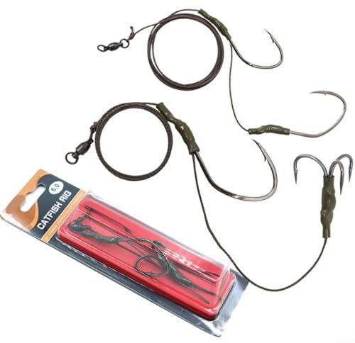 Starke Haken, Wels-Vorfach, 100 cm Länge, für verbesserte Köderpräsentation für Süßwasserangeln