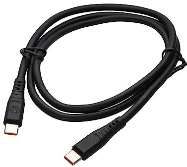 iTechCover USB C to USB C Charging Cable Cord/Charger Power Lead Wire Compatible with Marshall Emberton Bluetooth Speaker / (2m / 6.6ft) / Black