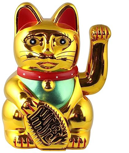 Freak Scene Glückskatze - Maneki-Neko - Winkekatze - 15 cm - Gold