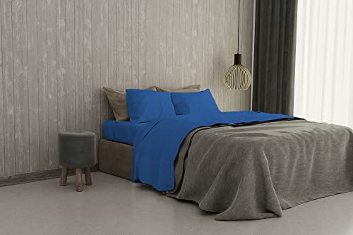 Italian Bed Linen maxcolor Bettwäsche Blau