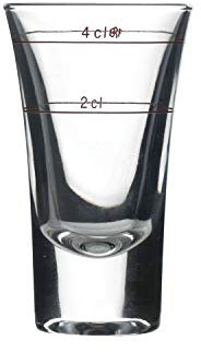 Bormioli Rocco 169249 Dublino Schnapsglas, Shotglas, Stamper, 57ml, mit Füllstrich bei 2cl + 4cl, Glas, transparent, 6 Stück
