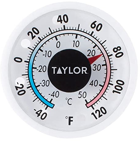 Taylor Precision 5982N Milk Beverage Refrigerator Cooler Thermometer, Classic Series, (Includes: Adhesive and Magnetic Backing), NSF
