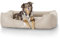 Knuffelwuff Hundebett Finlay aus Nylongewebe Übergröße XXXL 155 x 105cm Beige - Hundesofa mit erhöhte Ränder und abnehmbarem Bezug - leicht zu reinigen - für große, mittelgroße und kleine Hunde