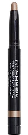 GOSH Mineral Waterproof Eye Shadow I drehbarer Lidschatten-Stift mit cremiger Textur für einfaches Auftragen und intensives Farbergebnis I wasserfest, langanhaltend & parfümfrei I 002 Golden Brown