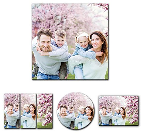 Ihr Wunsch-Motiv auf Leinwand - Wunschmotiv - Quadrat-Format - 30x30 cm - Ihr eigenes Foto auf Leinwand - SOFORT VORSCHAU - Eigenes Bild - Dein Wunschmotiv aufgespannt auf Bilderrahmen