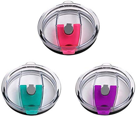 BESTonZON Tumbler Deckel 30oz Spritzwassergeschützte Ersatz Deckel für 3 Stück (Blau, Lila, Rosa)