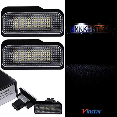 Vinstar LED Kennzeichenbeleuchtung E-geprüft CAN-Bus 18 LEDs je Modul 6000 Kelvin kompatibel mit allen Modellen in der Produktbeschreibung!