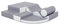IGLU SOFT PLAY 6 Softbausteine Riesenbausteine Schaumstoffbausteine - Anti-Rutsch (Grau/Weiß)