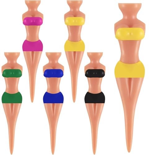 Skylety 15 Stück Lustige Golf Tees Dame Bikini Mädchen Golf Tees, 76 mm (3 Zoll) Kunststoff Pin-up Golf Tees, Haus Frauen Golf Tees für Golftraining, Golf Zubehör